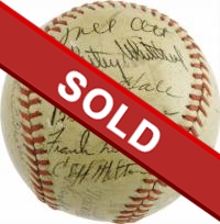 1941 Giants Team-Signed Baseball (Mel Ott)