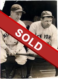 Babe Ruth & Lou Gehrig Original Wire Photo - Circa 1932