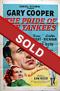 Pride of the Yankees One Sheet Poster