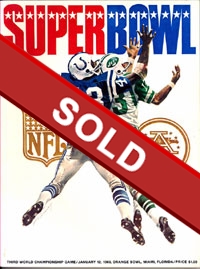 1969 Superbowl III Jets/Colts Program