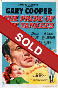 Pride of the Yankees One Sheet Poster